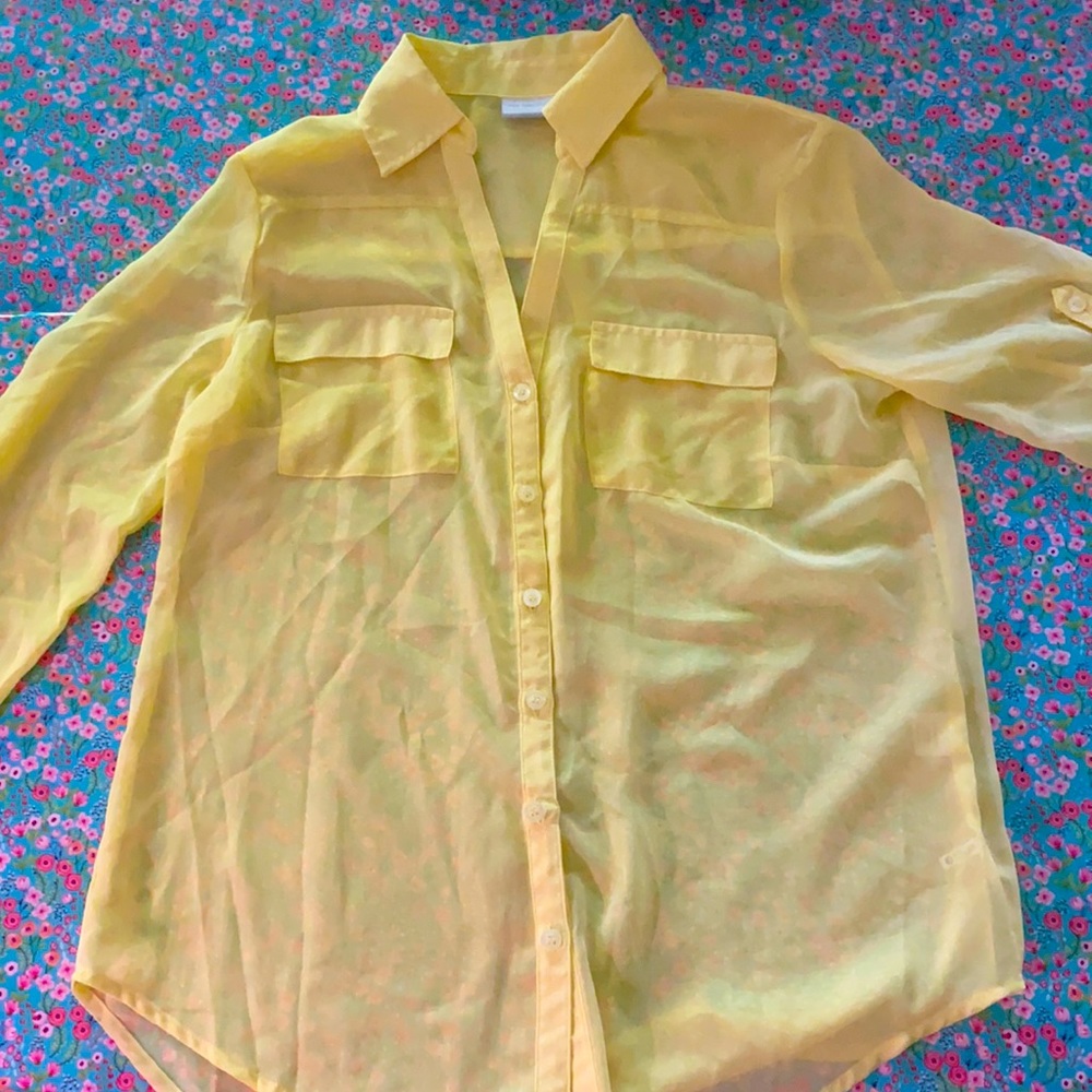 New York and company sheer blouse